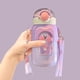thumbnail image 5 of Botella de agua aislada de 600 ml, sin BPA, grande, para correr, montar a caballo, niñas y niños. Violeta, 5 of 8