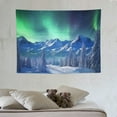 thumbnail image 4 of ONETECH Winter Snow Mountain Tapestry Wall Hanging 40x30 Inch Forest Snowy Scene Tapestry Starry Sky Aurora Natural Scenery Home Decor Tapestries for Bedroom Living Room Dorm GTXPCD629, 4 of 7
