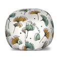 thumbnail image 1 of Gingko Storage Toy Bag Chair, Floral Leaves Autumn Beauty Branches Essence of Fall Blooms, Stuffed Animal Organizer Washable Bag, Small Size, Forest Green Apricot, by Ambesonne, 1 of 3