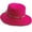 Fuchsia, variant on Panama Jack Women's Contrast Cotton Bucket Sun Hat with Sizing Tie, 3" Brim (Fuchsia)