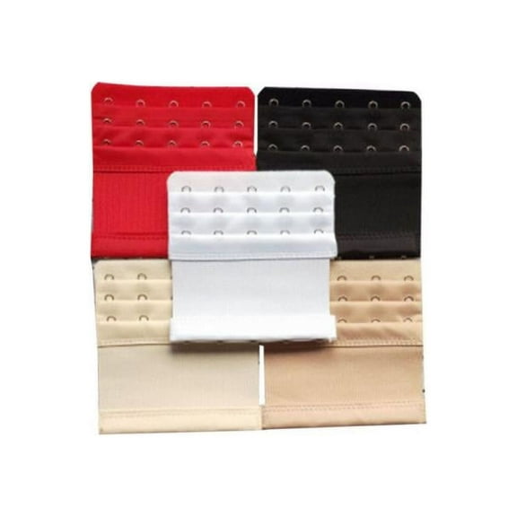 Alvage Women's Soft Comfortable Elastic Bra Extenders Bra Extension Strap 5 Hook 3 Row Lady's Bra Extender Bra Band