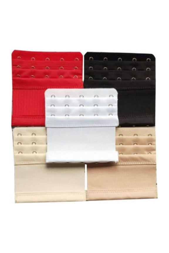 Women's Soft Comfortable Elastic Bra Extenders Bra Extension Strap 5 Hook 3 Row Lady's Bra Extender Bra Band