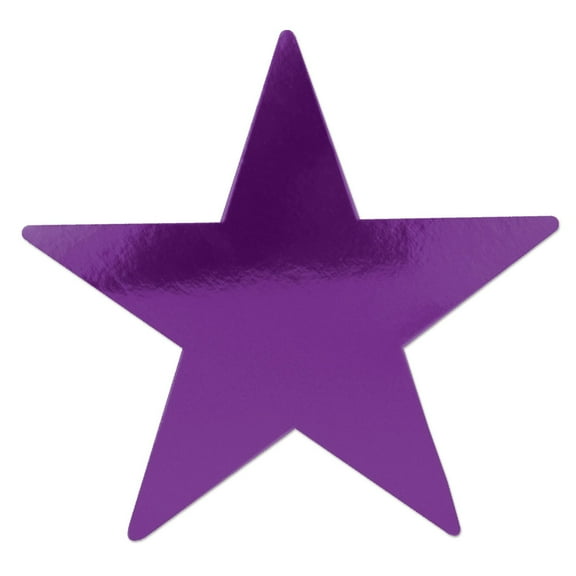 72 Pack Beistle 5" Party Foil Star Cutout - Purple
