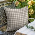 thumbnail image 3 of Throw Pillow Covers 18x18 Inch, Khaki Gingham Decorative Pillow Cases for Couch Sofa Bed, Farmhouse Buffalo Plaid Checkered Cotton Linen Square Home Decor Pillowcases with Hidden Zipper, 3 of 9