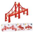thumbnail image 4 of OUNONA Train Scene Bridge for Logic Theory Improvement with Red Wood Train Track Bridge 1Pcs, 4 of 8