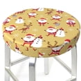 thumbnail image 3 of Hirioo Cute Santa and Reindeer for Round Bar Stool Seat Covers Washable Stool Cushion Slipcover Elastic Bar Chair Covers for 12-14 Inch Chair-12 inch, 3 of 7