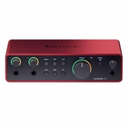 Focusrite Scarlett 2i2 4th Generation 2-in 2-out USB Audio Interface with 8 Ties & Cables Package