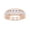 14K Rose Gold, variant on Anniversary Wedding Band For Men Round 1.00 Carat Natural Diamond Half Eternity Rings in 10K Solid Rose Gold Jewelry Gift for Him Ring Size 10