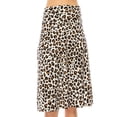 thumbnail image 5 of Women's Casual Knee Length Flare A-line Skirt with Elastic Waistband, 5 of 7