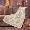 thumbnail image 6 of Vintage Persian Floral Medallion Cream, Cozy Friendship Quote Scene, Warm Flannel Blanket for Living Room and Reading Nook, Art Lovers Friendship Gift, Artistic Home Decor, 6 of 9