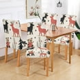 thumbnail image 2 of Yayeee 2 Pack Dining Chair Covers Stretch Parson Chairs Slipcovers Seat Protector, Retro Christmas Forest, 2 of 6
