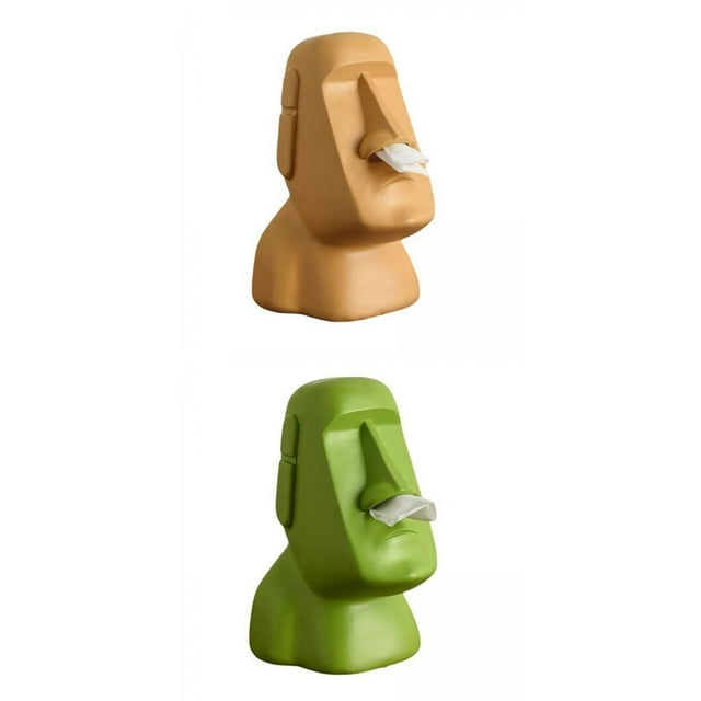Abbracc Distributeur Moderne d'Essuie-tout Porte-Serviettes avec Figurines Orange+vert