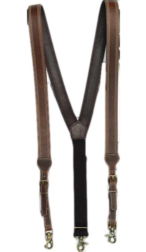 Mens Work Brown Triple Stitch Nocona Belt Co