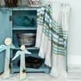 thumbnail image 4 of Parkland Collection Raquel 67x52" Striped Wool & Fabric Throw Blanket in Gray, 4 of 4