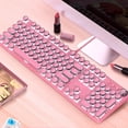 thumbnail image 2 of GJX Retro Keyboard Precision Mechanical Switches Mechanical Gaming Keyboard Quiet Operation Multi-Layered Backlighting Vintage Steampunk Keyboard Style 5, 2 of 4