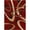 Red, variant on Woven Trends Sumatra Modern Hallway Runner 1'9" x 7'2" - Overlapping Curved Lines Abstract Pattern Carpet with Jute Backing Area Rug, Stain-Resistant Long Rugs for Hallway, Corridor, Entryway - Black