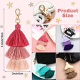 thumbnail image 4 of 4 Pcs Porte-Clés Pompon Coloré Porte-Clés Sac à Dos Femmes Mignon Charms Boho Sac à Main Charme à Franges, 4 of 5