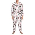 thumbnail image 3 of Balery Dachshund Dog Puppy Pijama para Hombre de Dos Piezas con Manga Larga, Conjunto de Dormir y Descanso Suave con Bolsillos-Small, 3 of 7