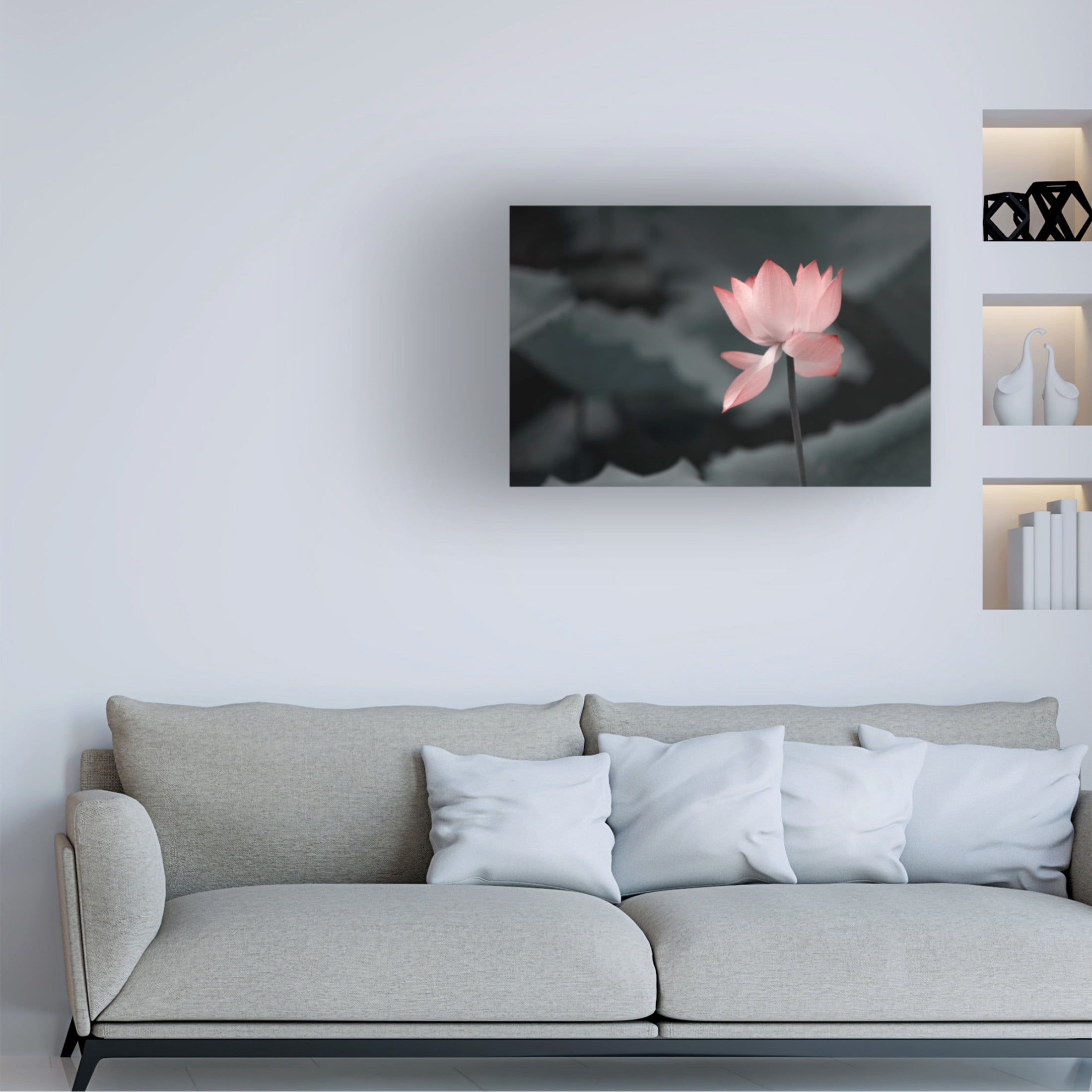 Trademark Fine Art Betty Liu Lotus Flower Canvas Wall Art