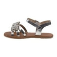 thumbnail image 3 of Nanette Lepore Girl Kids Sandals with Metallic Synthetic Upper with Rhinestone, Accented Bow, Silver, 13, 3 of 5