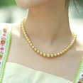 thumbnail image 1 of Collar de perlas para mujer, collar largo, cadena de clavícula redonda negra, collar para mujer, collar de regalo para madre, 1 of 6