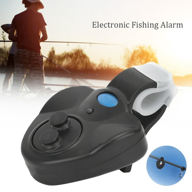 Fishing Bite Alarm, Easy To Operate Plastic Bite Alarms For Fishing Poles  LED Light Fishing Bite Sound Alarm For Tackle Accessories For Night Fishing  Black 