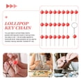 thumbnail image 3 of LOLIPPYY 50pcs Lollipop Hanging Ornaments Red Metal Keychain Decoration Simple but Delicate, 3 of 8