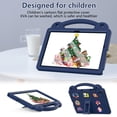 thumbnail image 2 of ELEHOLD Kids Case for Samsung Galaxy Tab A9 Plus EVA Foam Cute Cartoon Case with Built-in Kickstand Shockproof Portable Case for Samsung Galaxy Tab A9+ 11 Inch with DIY Accessories,Navyblue, 2 of 8