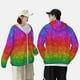 thumbnail image 4 of Balery Rainbow Glitter Sudadera ligera de manga larga con capucha y protección solar UPF 50+ para hombre y mujer, ideal para pesca y running-3X-Large, 4 of 7