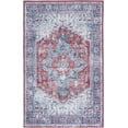 thumbnail image 2 of SAFAVIEH Tucson Medici Traditional Machine Washable Area Rug, 6' x 9', Red/Navy, 2 of 14
