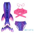 thumbnail image 2 of Conjunto de natación de sirena para niña, traje de baño de cola de sirena, disfraz de princesa Cosplay, regalo, 2 of 5