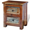 thumbnail image 1 of vidaXL Nightstand with 2 Drawers Solid Reclaimed Wood, 1 of 5