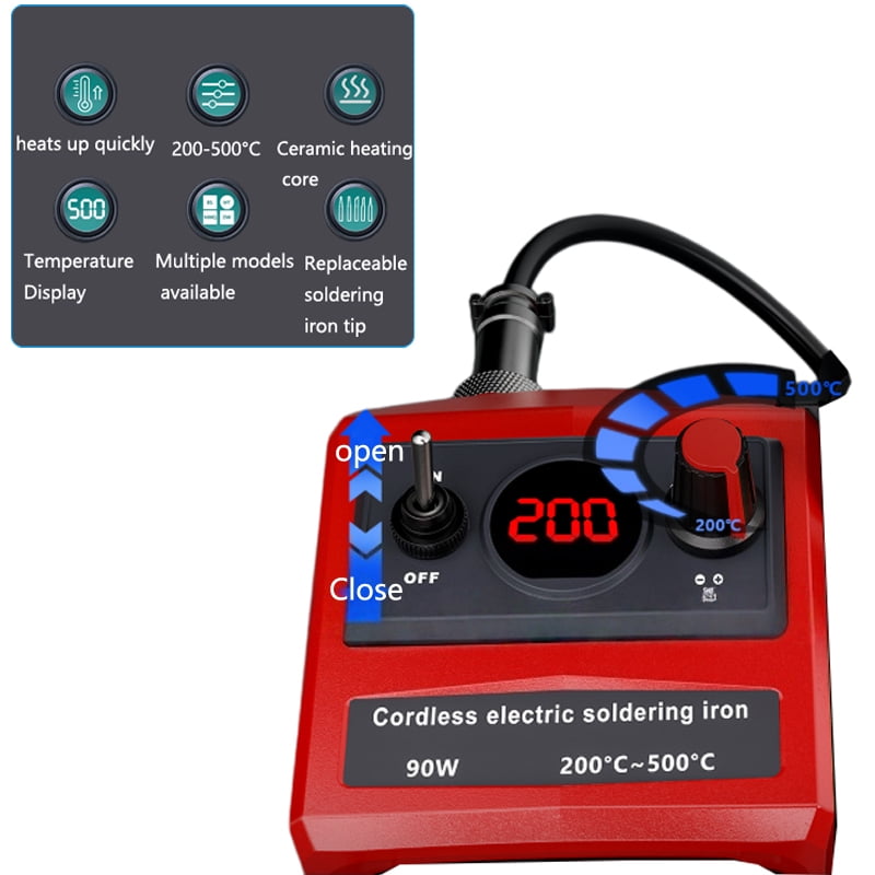 90W Cordless Electric Soldering Iron adjustable temperature Torch Repair Tool For Mil*wau*kee  18V Battery