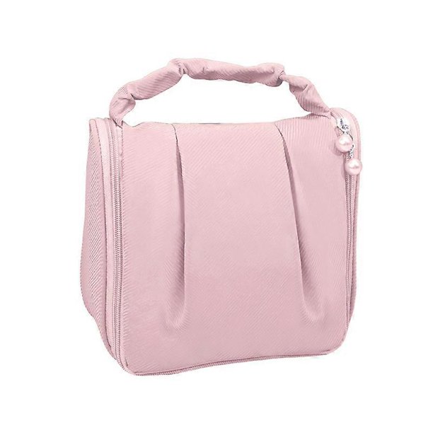 Pink Travel Makeup Bag for Women Organizer Portable Travel Cosmetic Bag Hanging Cosmetic Travel Bag for Women Make Up Bag Travelling Set