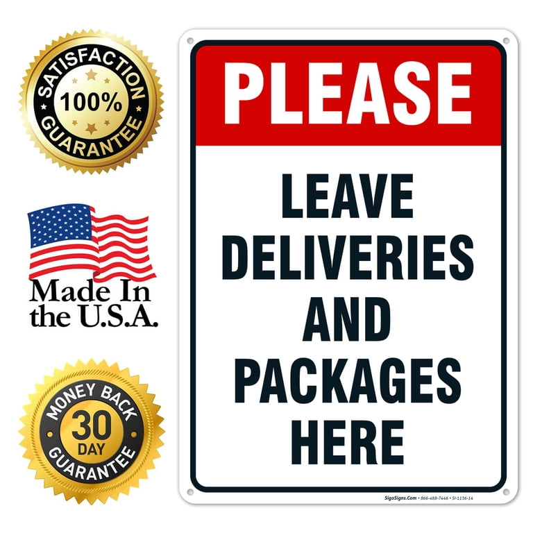 Please Leave Deliveries and Packages Here Sign, - Walmart.com