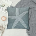 thumbnail image 2 of COMIO  Coastal Pillow Covers , Seafoam Blue Starfish Throw Pillow Covers Beach Pillowcase Nautical Decor for Indoor Outdoor Home Sofa Bedroom Living Room, 2 of 5