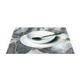 thumbnail image 3 of Ryvnso Placemats Set of 4 Grey Marble Dining Mats Heat-Resistant Non-Slip Washable Table Mat, 3 of 8