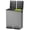 Gray, variant on EDX 2 x 8.3 Gallon Dual Garbage Recycle Trash Can with Lid, Inner Buckets for Kitchen, Stainless Steel, Sliver