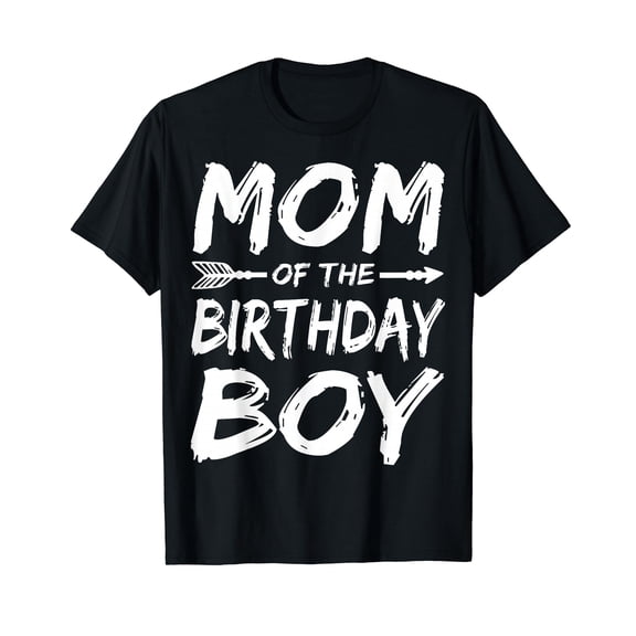 Mom of The Birthday boy Matching Family Party T-Shirt Small
