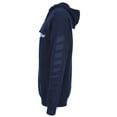 thumbnail image 2 of JH DESIGN GROUP Men's Ford Mustang Pullover Navy Blue Hoodie Sport Striped Sleeves, 2 of 3