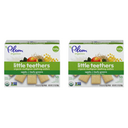 (12 pack) (2 Pack) Plum Organics Little Teethers Apple with Leafy Greens, 0.52oz, 6-pack