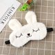 thumbnail image 5 of Antifaz de peluche rosa para niños, mujeres, niñas y adultos. Antifaz de unicornio novedoso para dormir con dibujos animados, talla única, conejo blanco, 5 of 5