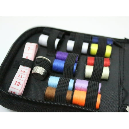 Xseries Auto Sewing Kit Multi-functional Essential Travel Sewing Needle Box Emergency Carrying Zippered Case 27PCS for DIY, Beginners, Emergency, Kids, Summer Campers, Travel and