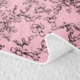 thumbnail image 5 of Homewish Dreamy Bow-Tie Twin Quilt Set For Girls,Black Pink Twin Coverlet Set,2 Pieces, 5 of 7