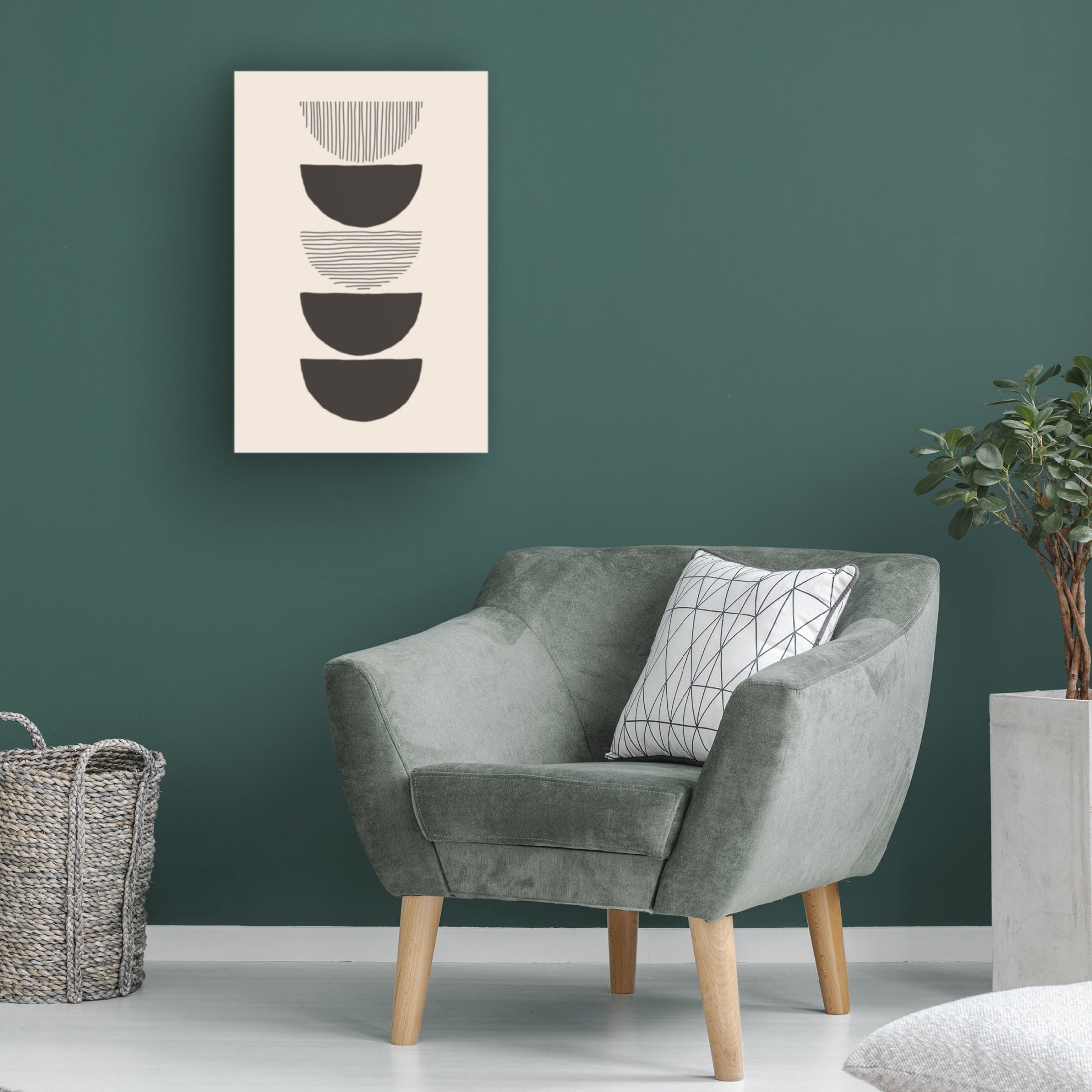 Trademark Fine Art jay stanley  Circles and Lines 1 Canvas Wall Art