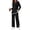 Black, variant on 2 Piece Sets for Women Travel Outfits Color Block Long Sweater Lounge Sets Splits Hem Tracksuits with Pockets