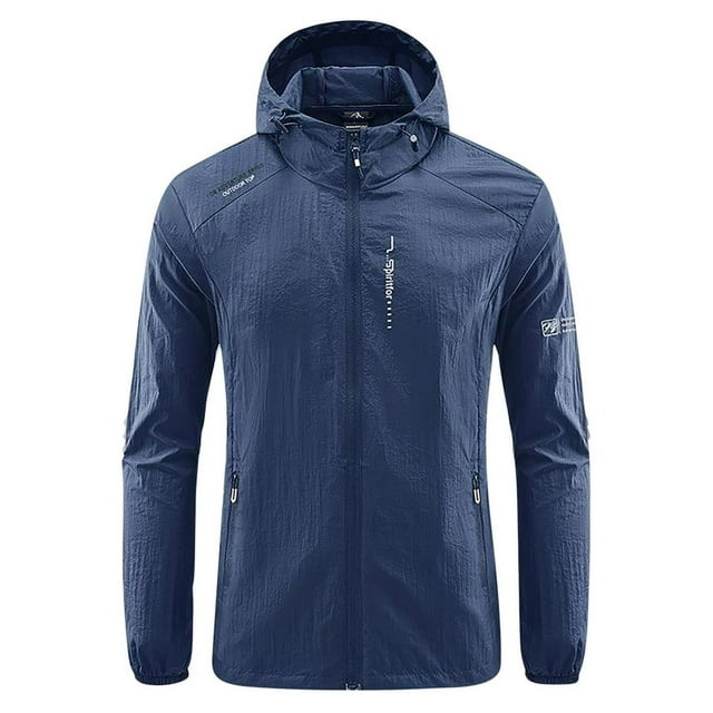 Veste Imperméable Imperméable Légère pour Homme YanHoo avec Capuche pour la Randonnée en Plein Air Veste Coupe-Vent