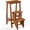 Coffee, variant on Costway 3-in-1 Rubber Wood Ladder 3 Tier Folding Step Stool Brown Coffee