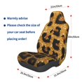 thumbnail image 3 of Wukai Golden Leopard Glitter Full Set Car Seat Covers with Soft Padding Universal Auto Front Seats Protector and Cushion Mat, 3 of 5
