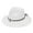 White, variant on HJYCHN Summer Holiday Casual Panama Style Sun Hat with Brim Shade for Outdoor Travel Light Yellow One Size